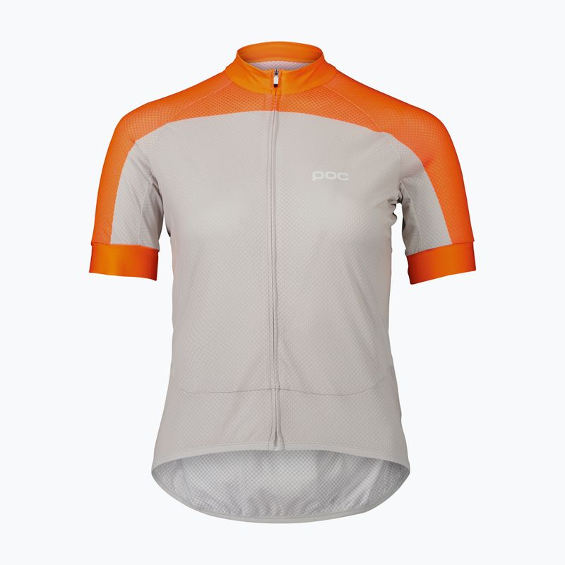 Dámský cyklistický dres POC Essential Road Logo zink orange/granite grey