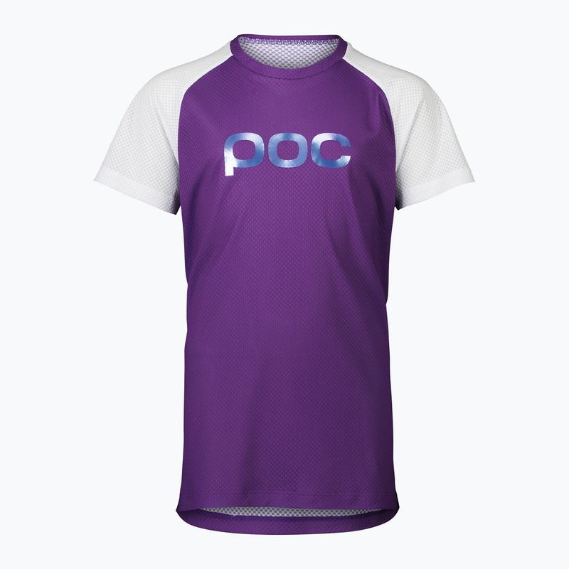 Dětský cyklistický dres POC Essential MTB sapphire purple/hydrogen white