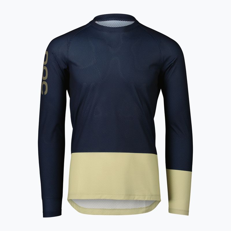 Pánský cyklistický dres Longsleeve POC MTB Pure turmaline navy/prehnite green