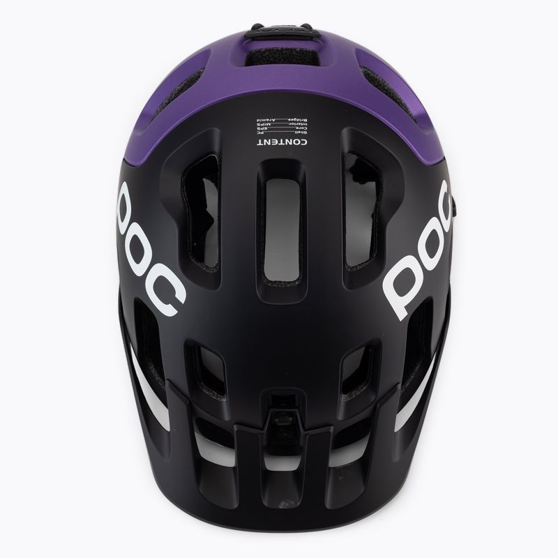 Cyklistická přilba POC Tectal Race MIPS uranium black/sapphire purple metallic/matt 6