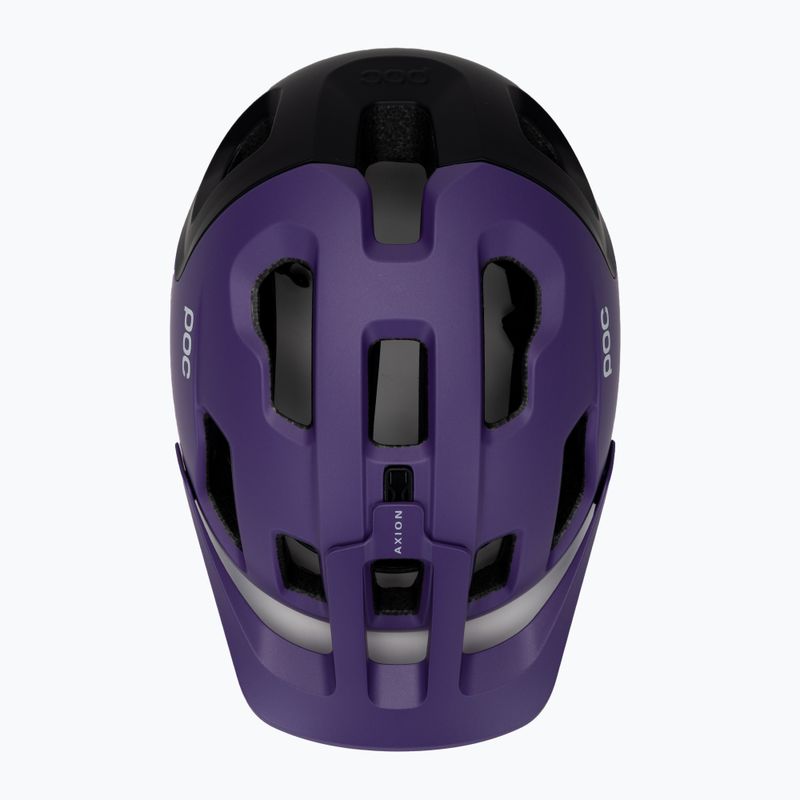 Cyklistická přilba POC Axion Race MIPS sapphire purple/uranium black metallic/matt 6