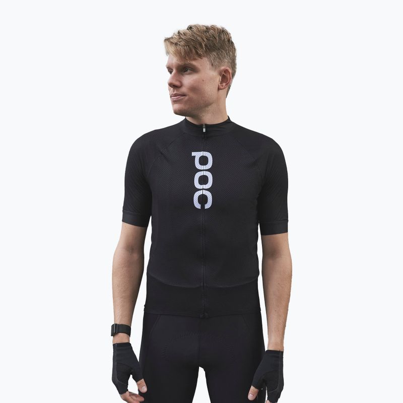 Pánský cyklistický dres POC Essential Road Logo uranium black