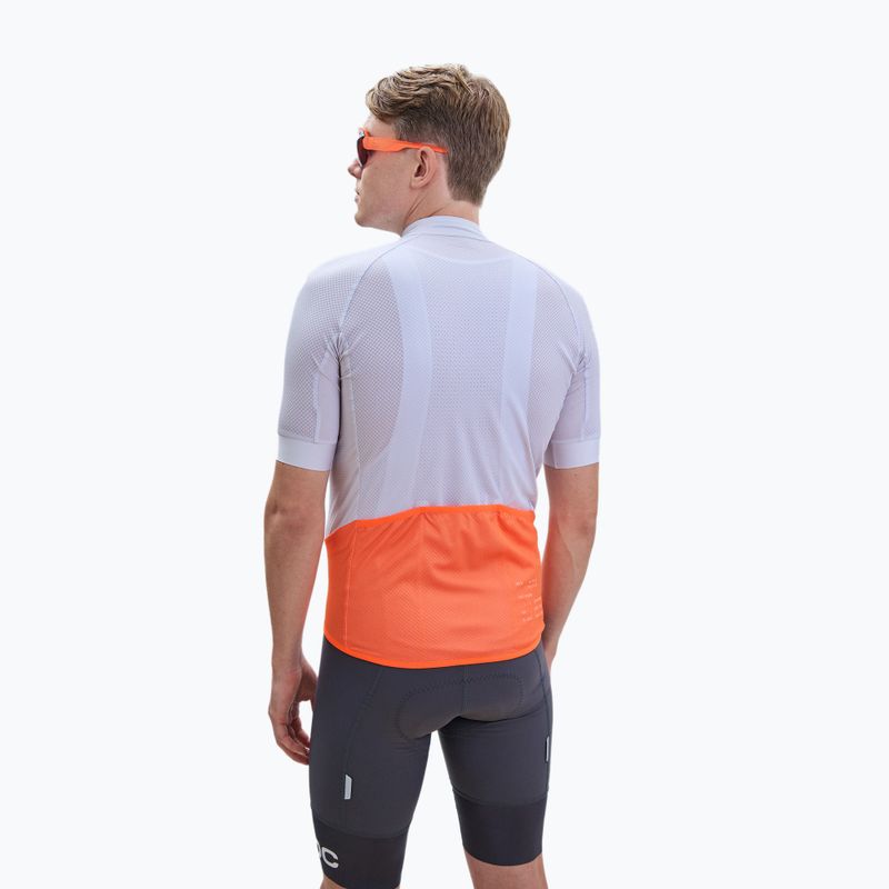 Pánský cyklistický dres POC Essential Road Logo granite grey/zink orange 3