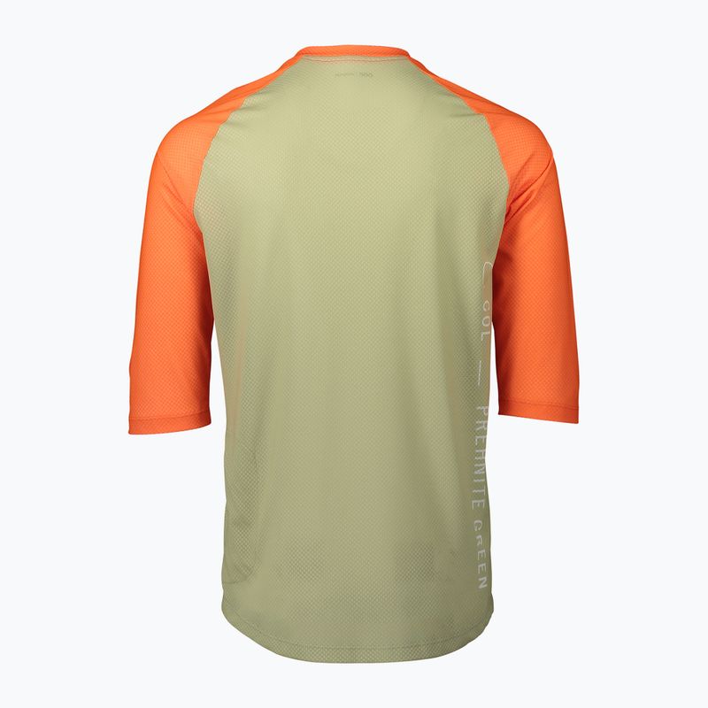 Pánský cyklistický dres POC MTB Pure 3/4 prehnite green/zink orange 2