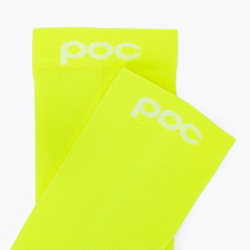 Cyklistické ponožky POC Fluo Sock Mid fluorescenční žlutá/zelená 3