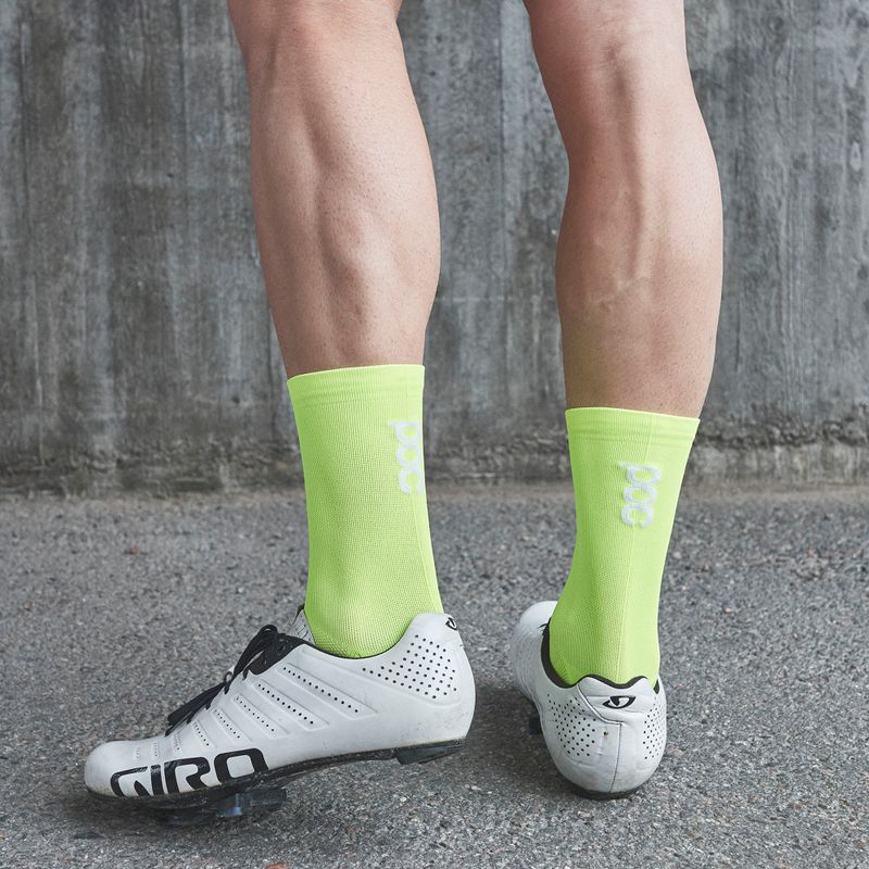 Cyklistické ponožky POC Fluo Sock Mid fluorescenční žlutá/zelená 8
