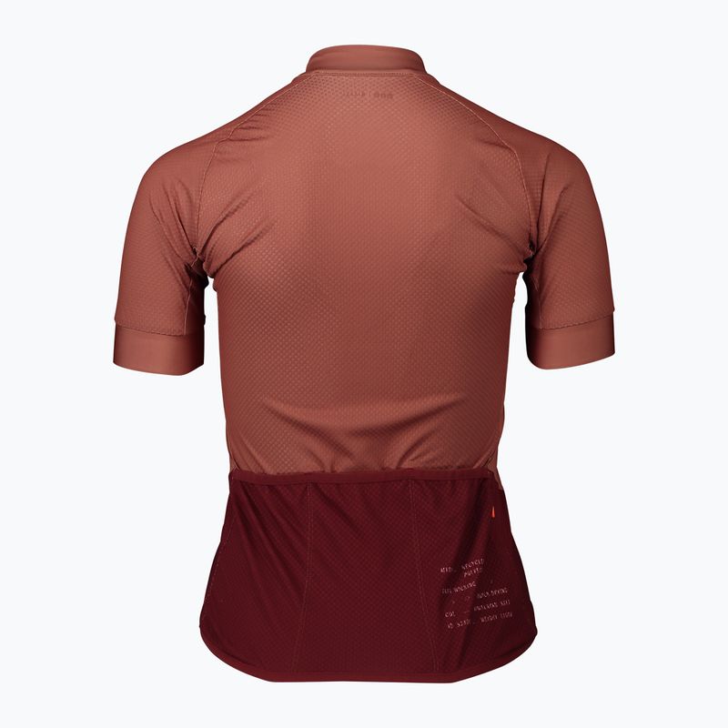 Dámský cyklistický dres POC Essential Road Logo himalayan salt/garnet red 6