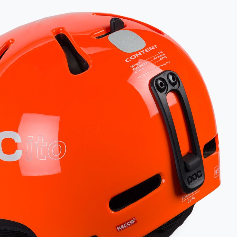 Dětské lyžařské helmy POC POCito Fornix MIPS fluorescent orange 6