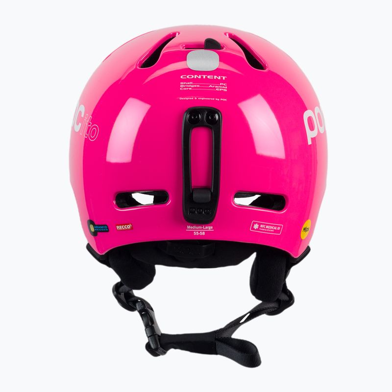 Dětské lyžařské helmy POC POCito Fornix MIPS fluorescent pink 3