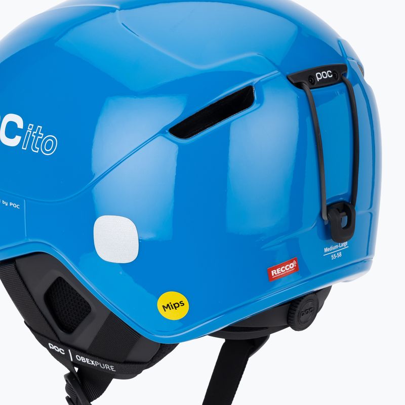Dětské lyžařské helmy POC POCito Obex MIPS fluorescent blue 8