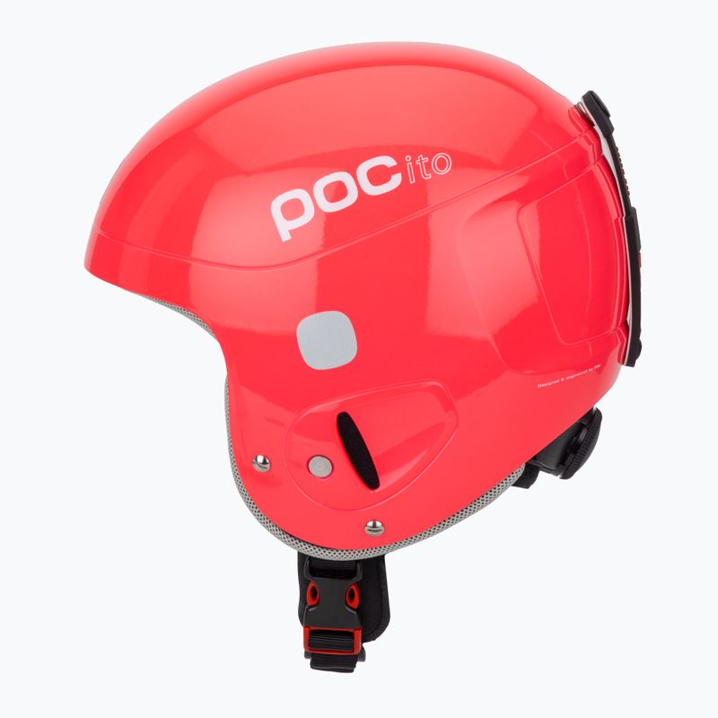 Dětská lyžařská helma POC POCito Skull fluorescent pink 3