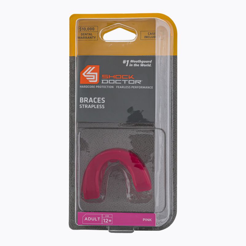 Chránič čelisti Shock Doctor Braces růžový SHO45