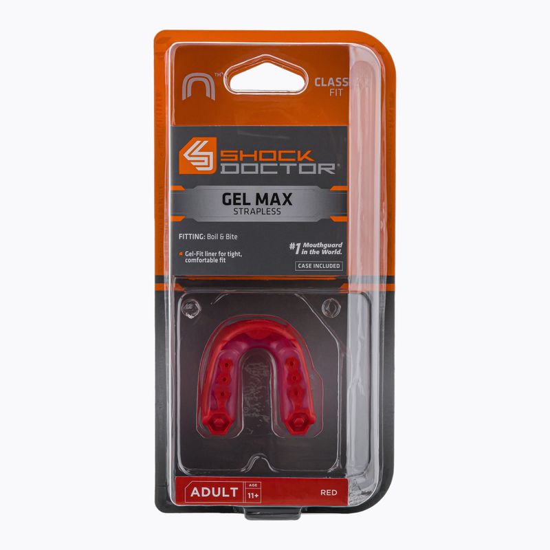 Chránič čelistí Shock Doctor Gel Max červený SHO04