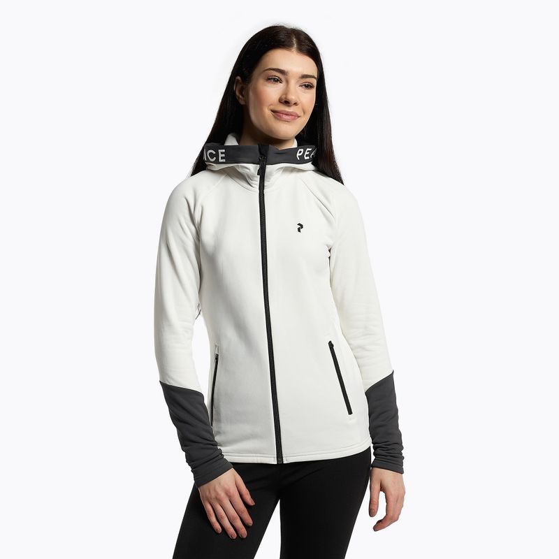 Lyžařská mikina Peak Performance W Rider Zip Hood bílá G77089070