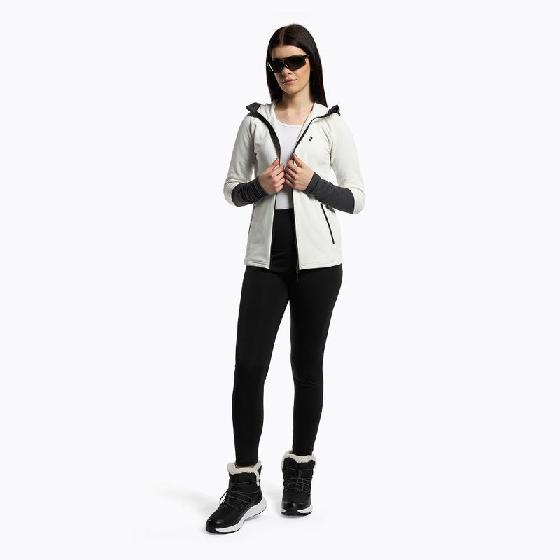 Lyžařská mikina Peak Performance W Rider Zip Hood bílá G77089070 2
