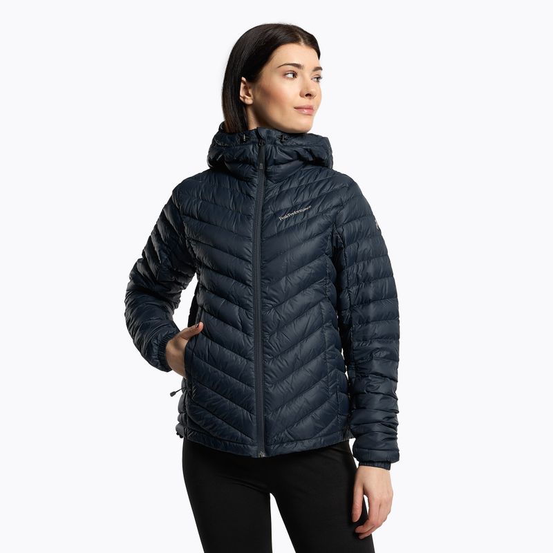 Dámská lyžařská bunda Peak Performance Frost Down Hood tmavě modrá G76433040