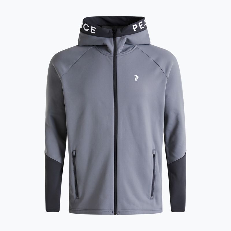 Pánská treková mikina Peak Performance Rider Zip Hood šedá G77244080 6