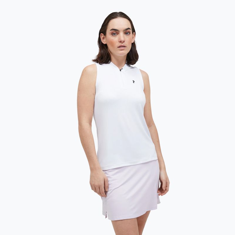 Dámské trekingové tričko Peak Performance Turf Zip bílé G77186010
