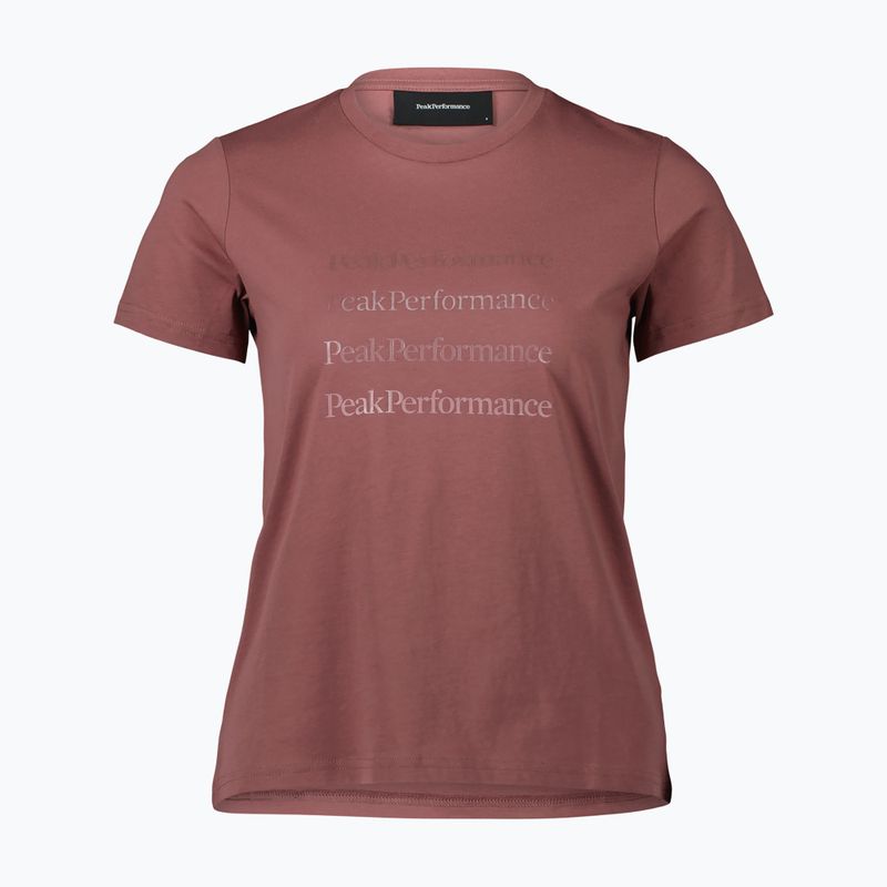 Dámské trekingové tričko Peak Performance Ground Tee hnědé G77286150
