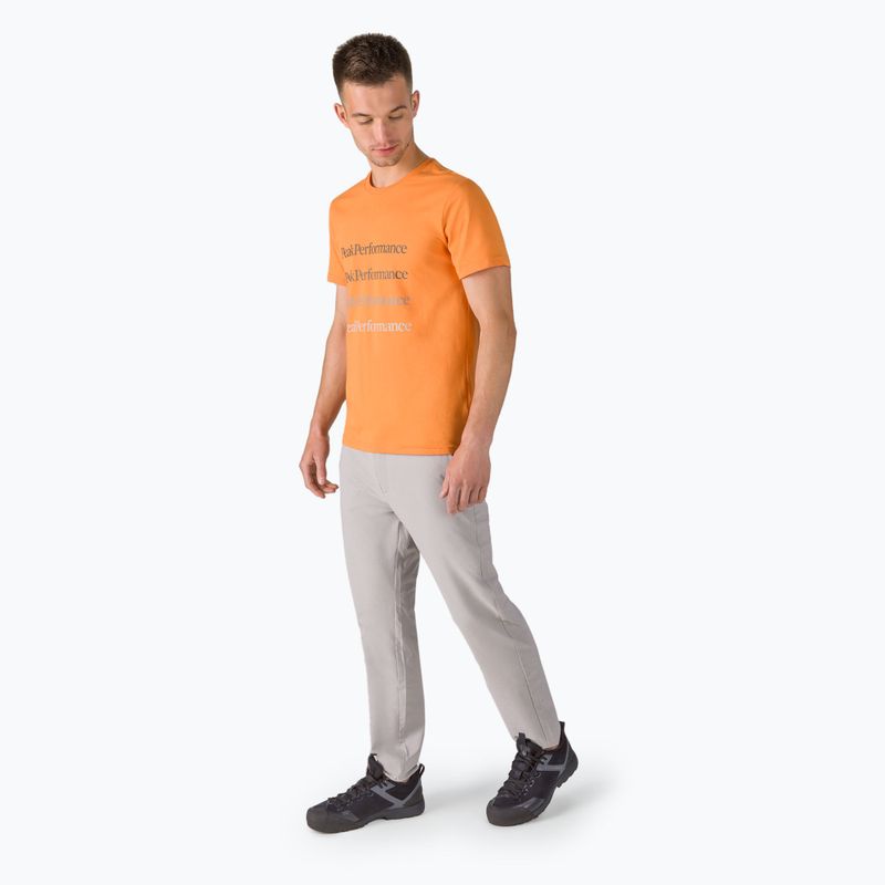 Pánské trekingové tričko Peak Performance Ground Tee oranžové G77284170 2