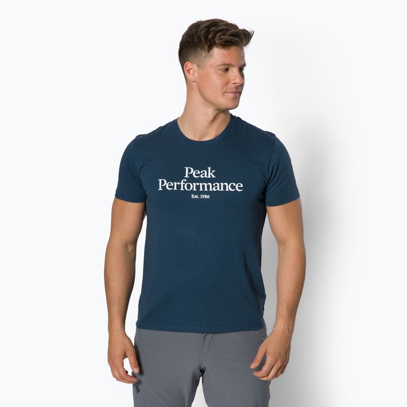 Pánské trekingové tričko Peak Performance Original Tee tmavě modré G77266180