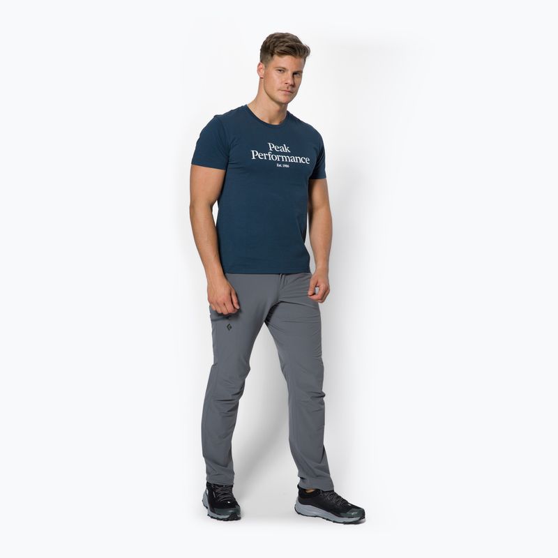 Pánské trekingové tričko Peak Performance Original Tee tmavě modré G77266180 2