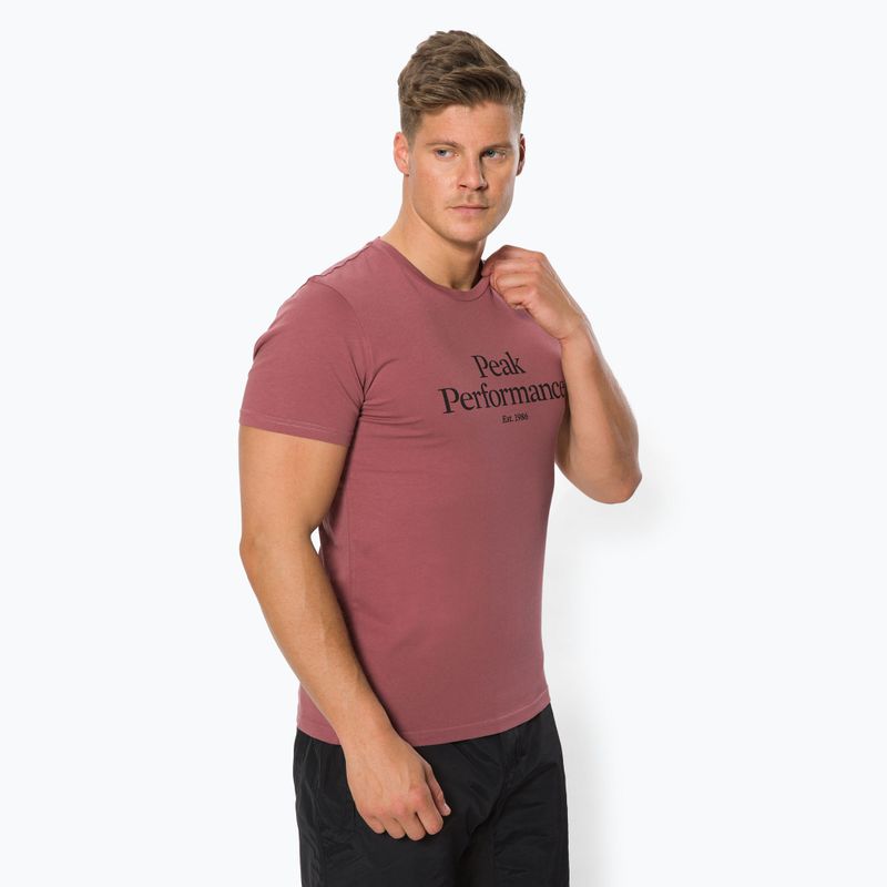 Pánské trekingové tričko Peak Performance Original Tee hnědé G77266240