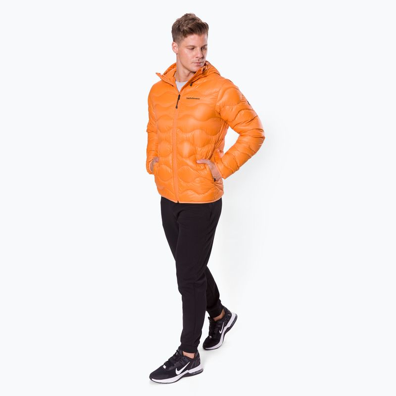 Pánská péřová bunda Peak Performance Helium Down Hood oranžová G77243110 2