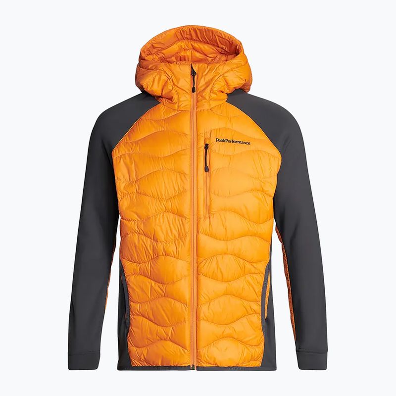 Pánská hybridní bunda Peak Performance Helium Down Hybrid Hood oranžová G77227100