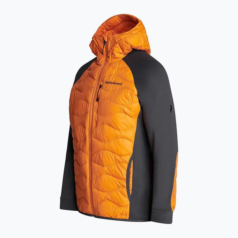 Pánská hybridní bunda Peak Performance Helium Down Hybrid Hood oranžová G77227100 2