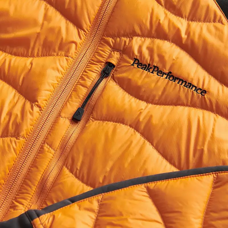Pánská hybridní bunda Peak Performance Helium Down Hybrid Hood oranžová G77227100 4