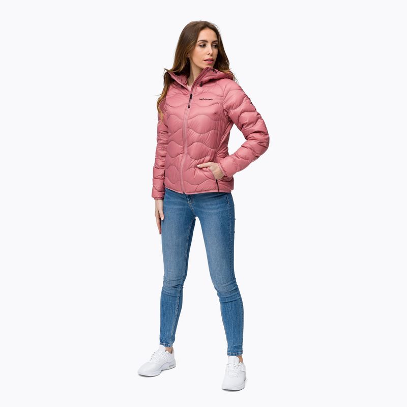 Dámská péřová bunda Peak Performance Helium Down Hood růžová G77238030 2