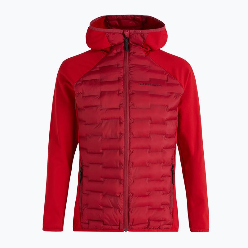 Pánská bunda Peak Performance Argon Hybrid Hood Jacket Red G77866120