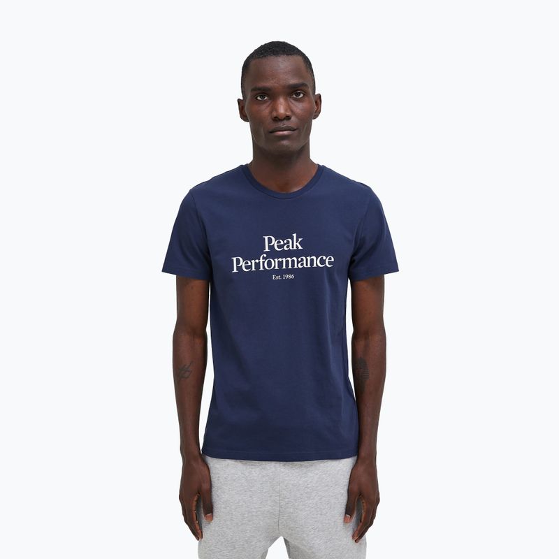 Pánské trekingové tričko Peak Performance Original Tee navy blue G77692020