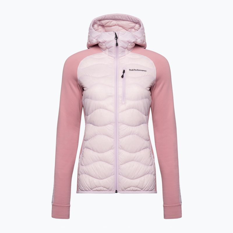 Dámská bunda Peak Performance Helium Down Hybrid Hood Jacket Pink G77848130