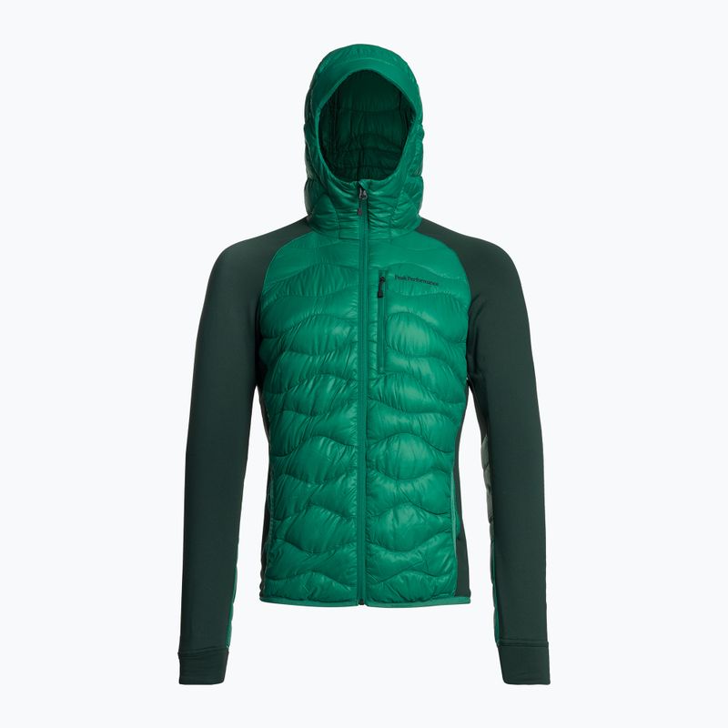 Pánská bunda Peak Performance Helium Down Hybrid Hood Jacket Green G77855130