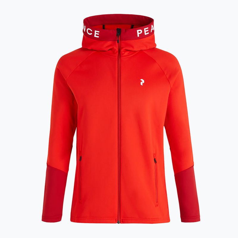 Pánská trekingová mikina Peak Performance Rider Zip Hood červená G78833010