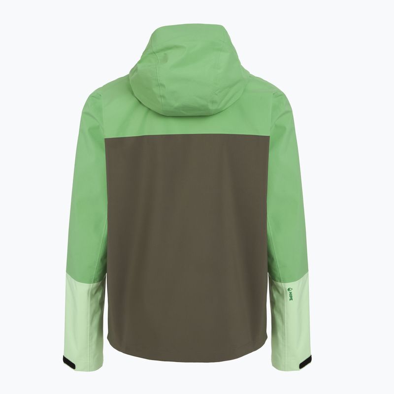 Pánská bunda do deště Peak Performance Trail Hipe Shell Peppermint/pine needle/green  2