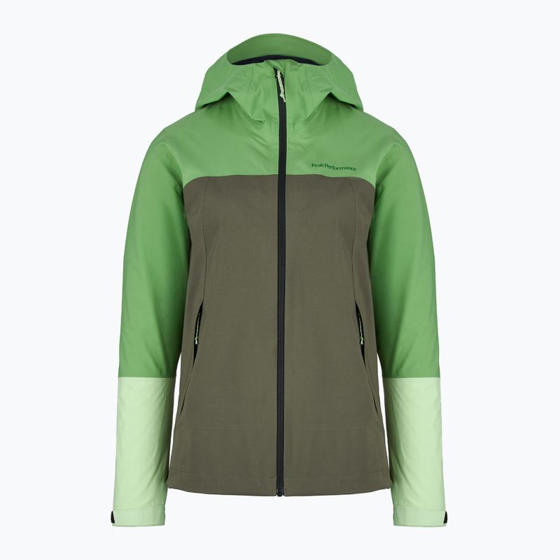 Dámská bunda do deště Peak Performance Trail Hipe Shell Peppermint/pine needle/vivid rain jacket