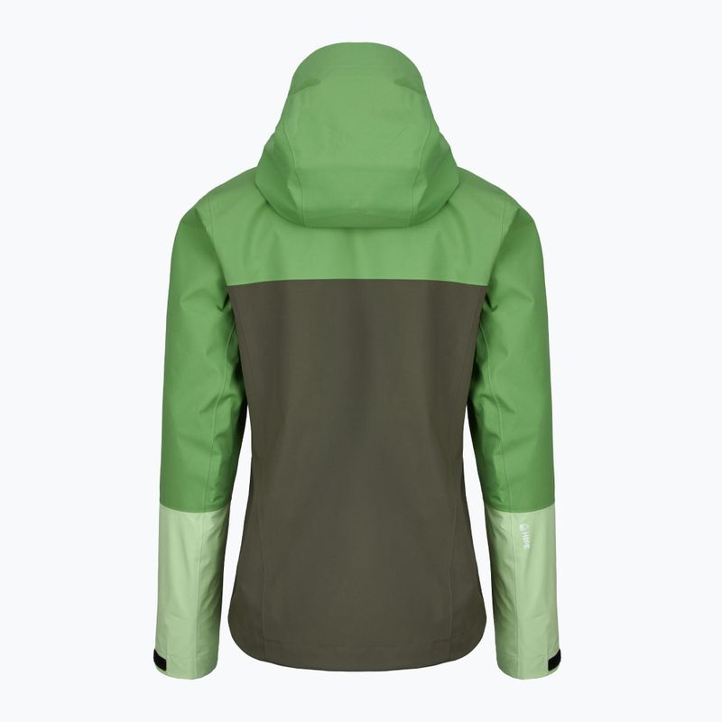 Dámská bunda do deště Peak Performance Trail Hipe Shell Peppermint/pine needle/vivid rain jacket 2