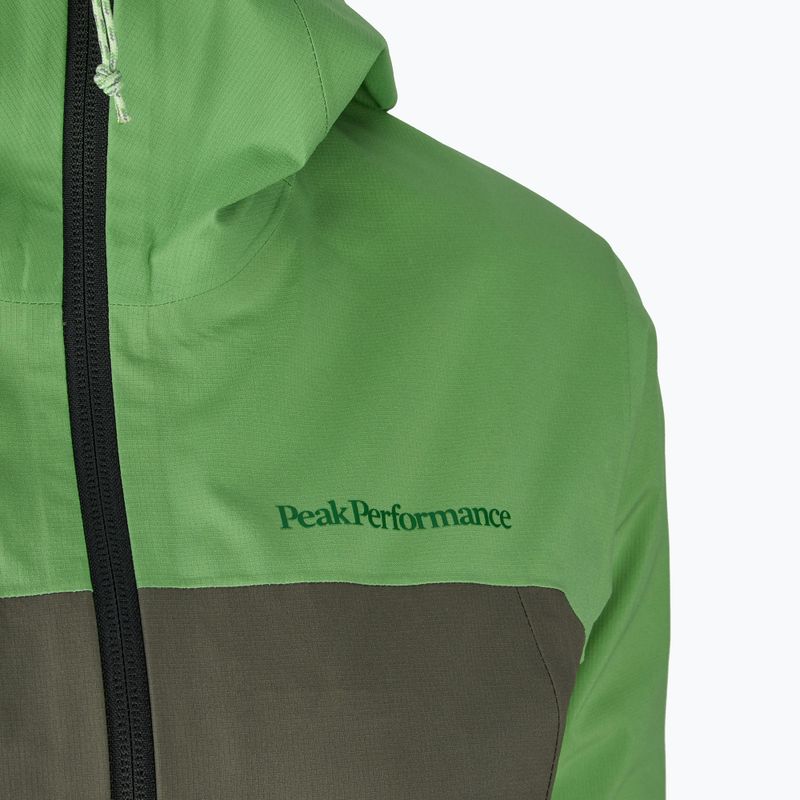 Dámská bunda do deště Peak Performance Trail Hipe Shell Peppermint/pine needle/vivid rain jacket 3