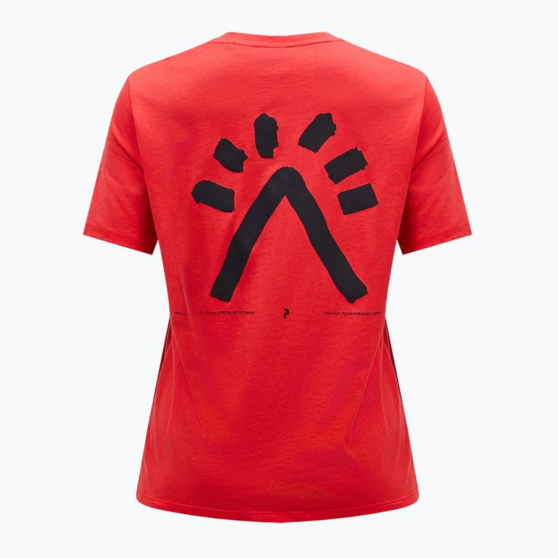 Dámské tričko Peak Performance Explore Graphic brilliant red 4