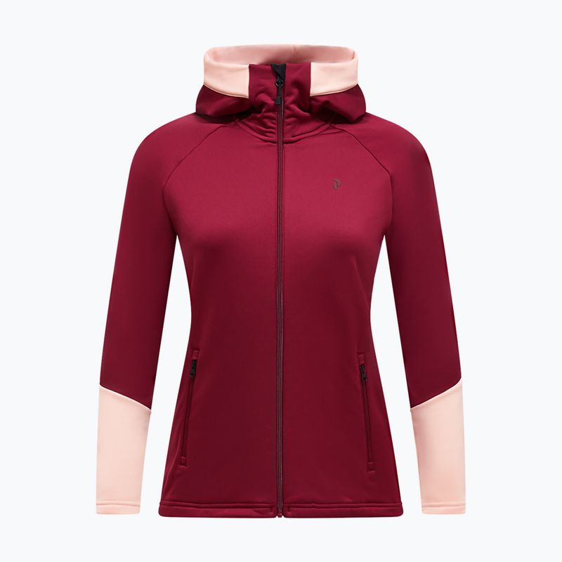 Dámská mikina Peak Performance Rider Essentials Zip Hood Vertical Zenith/Peach Fuzz
