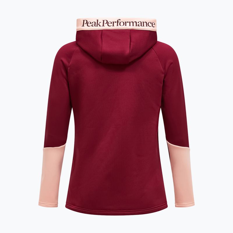 Dámská mikina Peak Performance Rider Essentials Zip Hood Vertical Zenith/Peach Fuzz 2