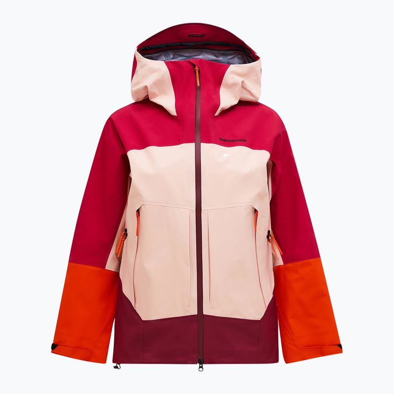 Dámská lyžařská bunda Peak Performance Visilight GTX C-Knit 3L tech burgundy/peach fuzz 7