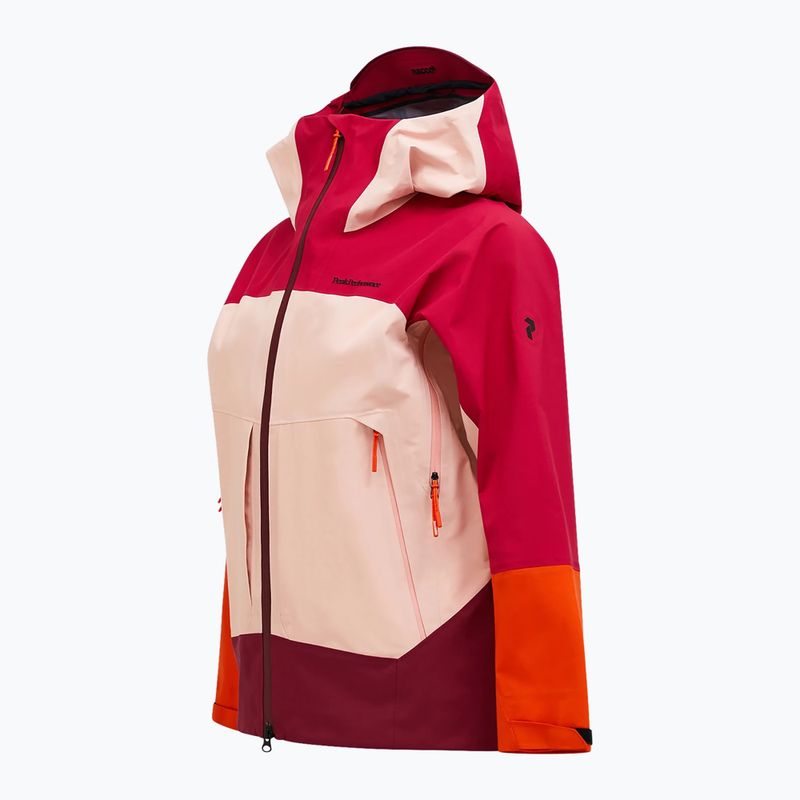 Dámská lyžařská bunda Peak Performance Visilight GTX C-Knit 3L tech burgundy/peach fuzz 9