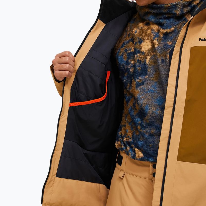 Pánská lyžařská bunda Peak Performance Edge Insulated sierra sand/earthy summit 6