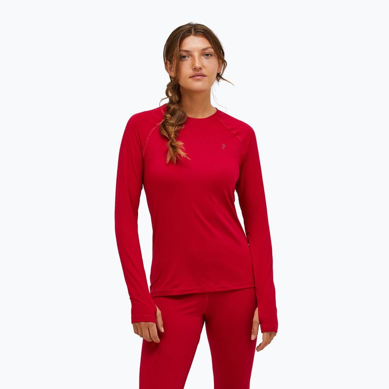 Dámská termoakční mikina Peak Performance Spirit Crew tech burgundy