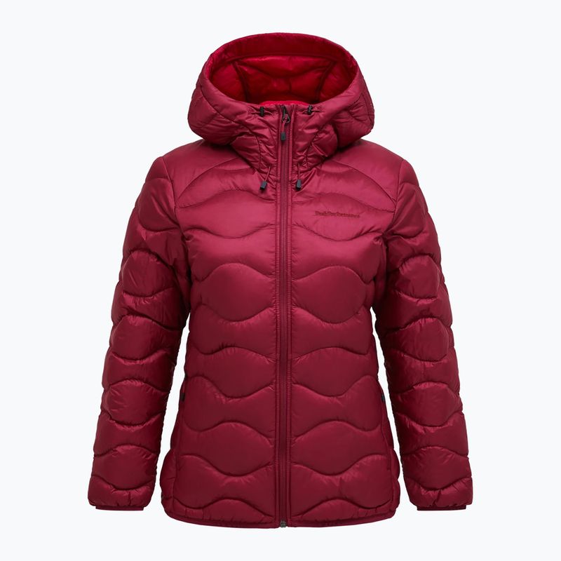 dámská péřová bunda Peak Performance Helium Down Hood vertical zenith/tech burgundy 5
