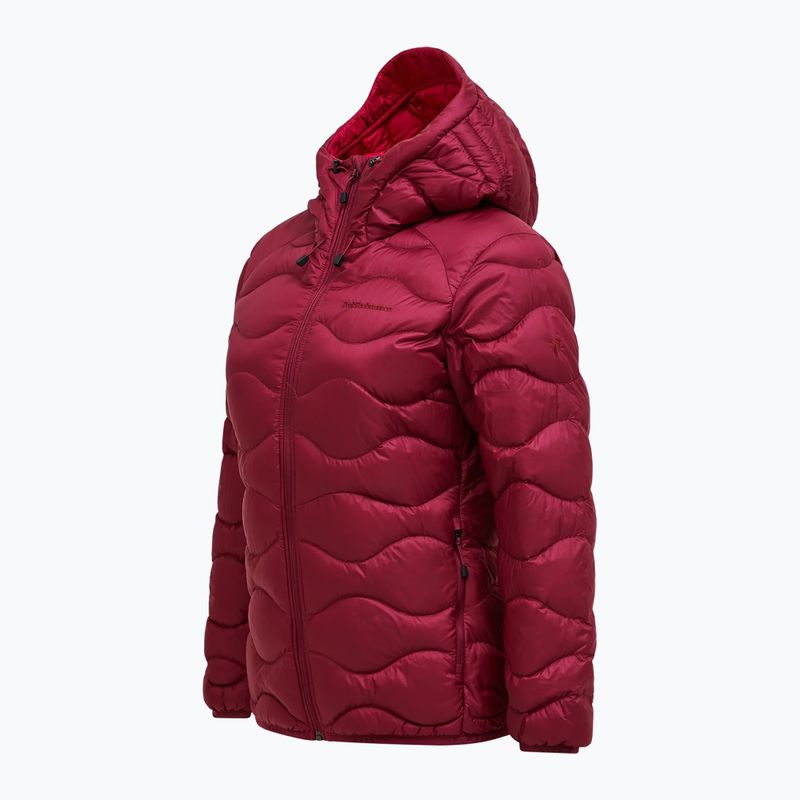 dámská péřová bunda Peak Performance Helium Down Hood vertical zenith/tech burgundy 7